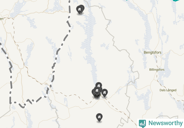 Karta över Dals-Eds kommun