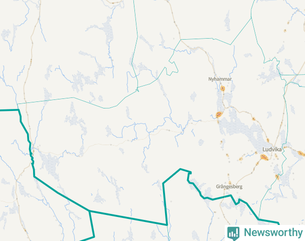 Karta över Ludvika kommun
